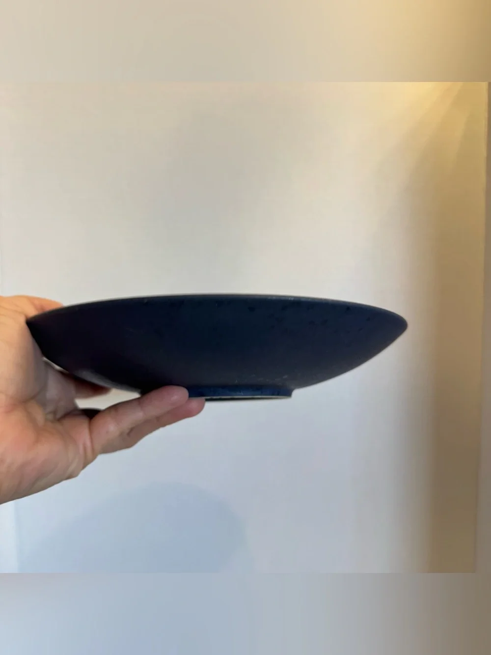 RARE Crate Barrel Craft Indigo Stoneware Coupe Salad Plate 8.5